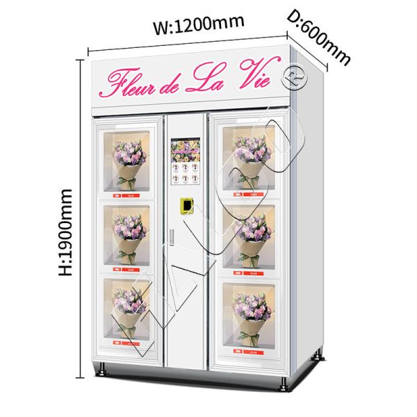 Buy Haloo Vending Machine SupplierBig Size 6 Locker Vending Machine 10.1inch Touch Screen Choose Flowers on the Machine at wholesale prices