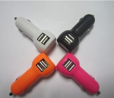 Buy newest side dual USB mini car charger for iphone 4/IPHONE，IPHONE 3G/3GS，PDA，IPOD with CE at wholesale prices