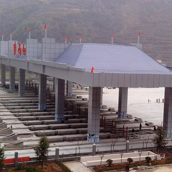 S355JR Gas Station Canopy Shed 500m 1000m Corrugated Roof Shed