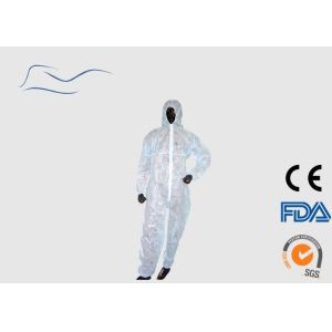 China Eco Friendly Disposable PPE Coveralls Elastic Wrist Style CE120 Certification on sale