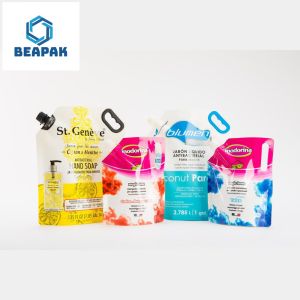 Biodegradable Juice Drink Stand Up Liquid Pouch With Spout