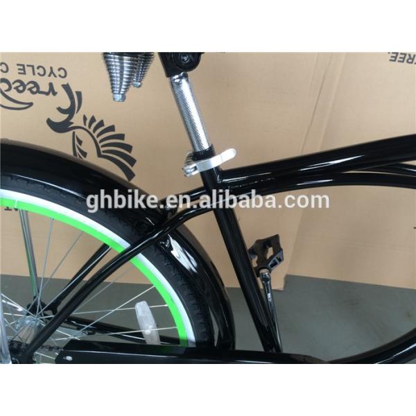 Green Aluminum Alloy Rim 26inch Cruiser Bike with Steel Fork Material and Green Color