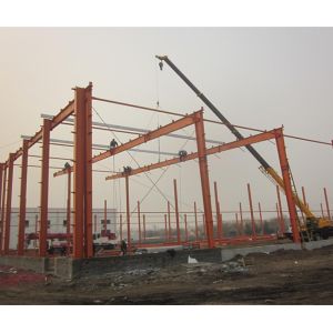 110mm Downpipe Welded Portal Steel Structure Warehouse