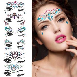 China Adhesive Face Rhinestone Stickers Crystal Acrylic Material For Festival on sale