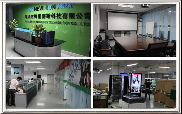 1000:1 Contrast 3G Digital Signage , 500cd/m2 3G Media Player