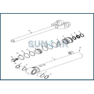 Quality 87530718 Lift Cylinder Service Kit fits Wheel Loader CNH 821E for sale