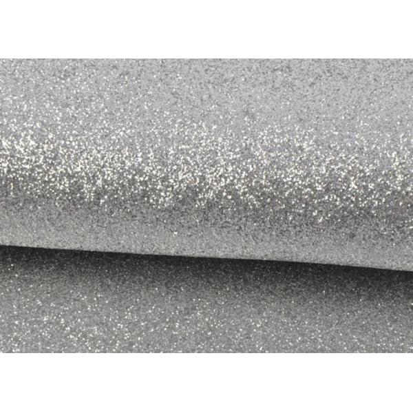 Sparkly Fine Pu Glitter Fabric Eco Friendly PU Synthetic Material Plain Color