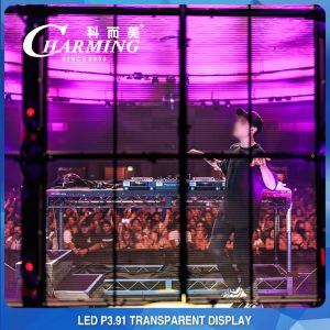 IP65 Waterproof Transparent LED Screen , Multiscene See Through LED Wall