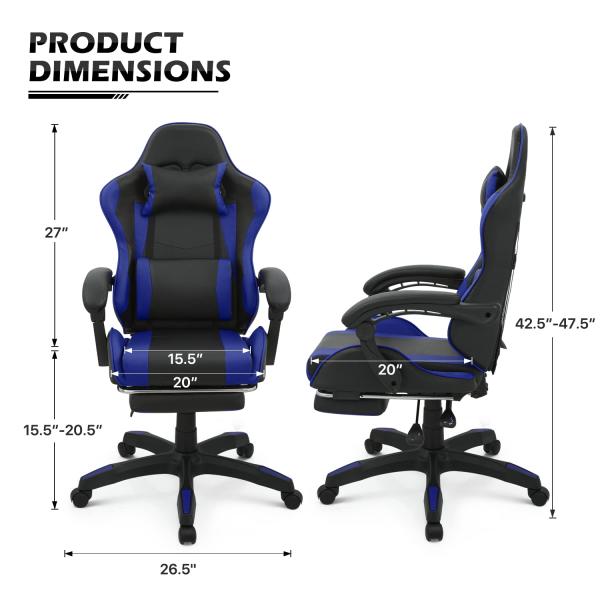 ALINUNU Ergonomic Fabric Computer Gaming Chair with Headrest and Lumbar Adjustable