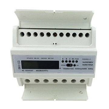 DTS155 Three-Phase Four Wires Din Rail KWH Meter with Carrier Communication