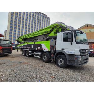 2019 Zoomlion 56m Concrete Pump Truck with Mercedes Benz Chassis Orange Concrete