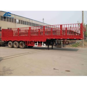 3 Axles Fence Semi Trailer High Tensile Steel Q345 With Linglong Brand Tire