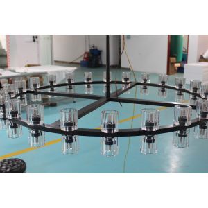 Elegant Chrome Finish Crystal Chandelier in 140CM Diameter