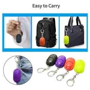 130db ABS Personal Keychain Alarm For Women Finger Print