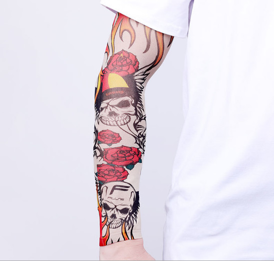 Tattooing Tattoo Sleeve,Summer Sun Cuff, Tattoo, Pattern, Personality Fashion Tattoo;Fabric: nylon 92%,Size: length 35cm