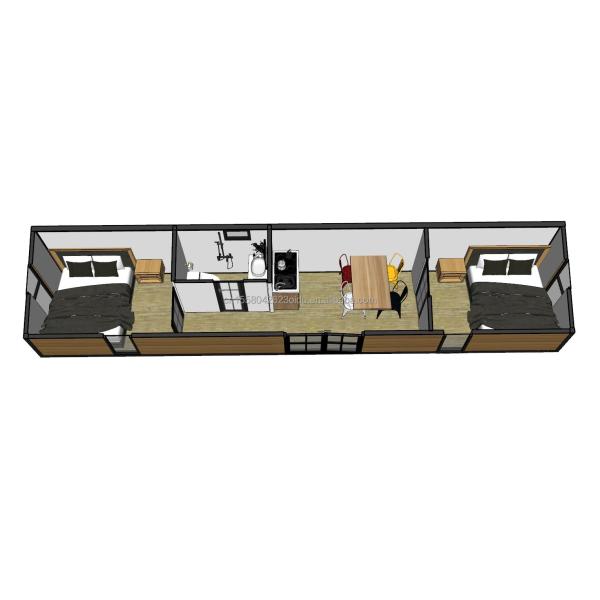 Galvanized Steel Bending 180g and Aluminum Alloy Windows 40ft Modern Design Prefabricated Wooden Container House for Hotel Shop