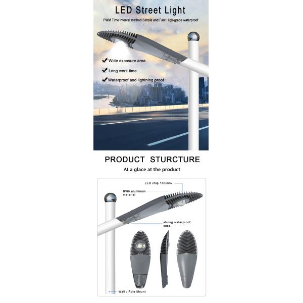 3000-7000K 180W LED Solar Powered Street Lights For Country Roads