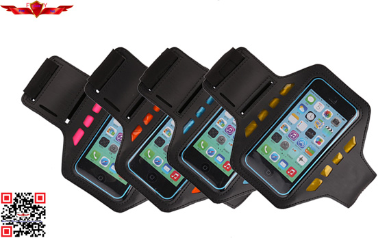 Hot Selling LED Sports Armband Cases For Iphone High Neoprene Material Multi Color