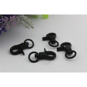 Design 3 style workmanship electrophoresis black zinc alloy metal snap hooks for