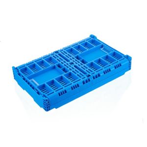 Blue Collapsible Stackable Crates Vegetable Transporation Storage
