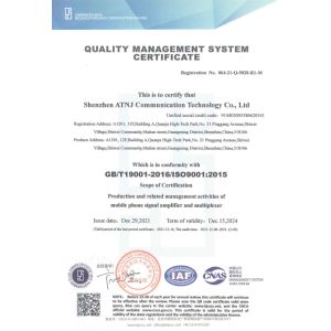 Shenzhen Atnj Communication Technology Co., Ltd. Certifications