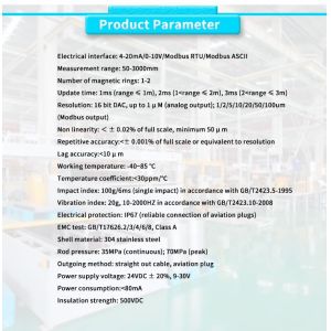 UNIVO UBCZ-1000Y Magnetic Displacement Position Sensor for Liquid Level