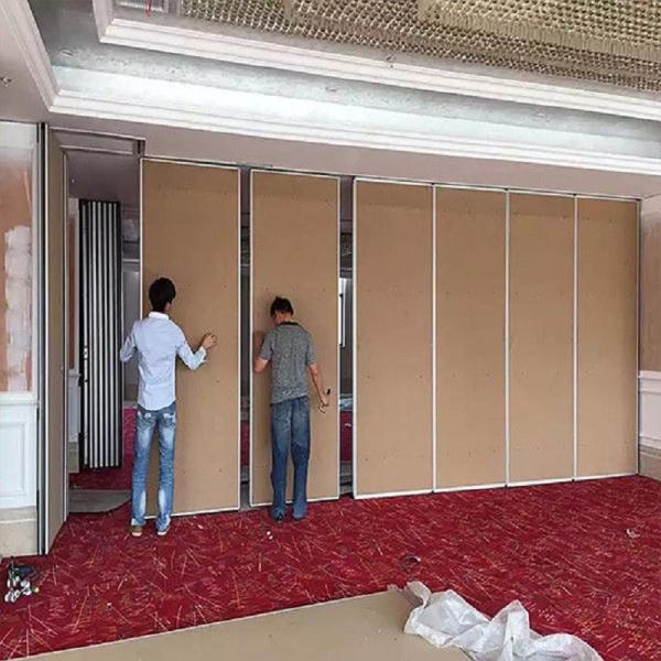 Aluminum Lightweight Acoustic Sliding Folding Partition Walls For Restaurant