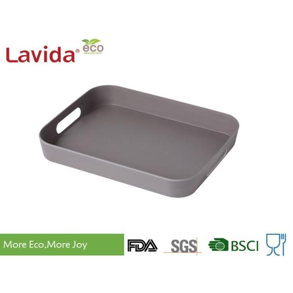 Buy Professional use Customized Logo and Design Biodegradable Bamboo fibre Tray for shool restaurant home Gray 2-pc set at wholesale prices