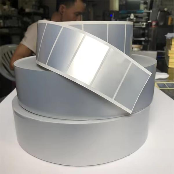 Buy Matt Synthetic PET Silver Label Stickers Self Adhesive Paper at wholesale prices
