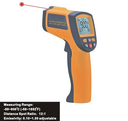 900℃ Gun Type Digital Portable Laser Infrared Thermometer Hygro Thermometer IR900