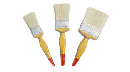 Polyester White Bristle Paint Brush Flat Varnish Brush