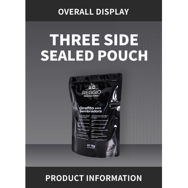 180 Microns Stand Up Gusseted Bags Fully Black Color