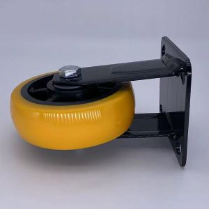 5 Inch TPE Tread Heavy Duty Yellow Fixed Caster Wheel For Industry