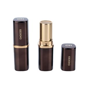 Quality 3.5g Brown Metallic Finish Lip Balm Tubes for sale
