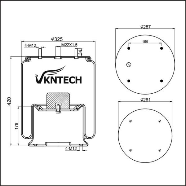 Truck Spare Parts Air Spring W01-M58-6364 813MB Air Suspension DAF 1384274 Air Bellow Firesotne 6345 GOODYEAR 1R14-061