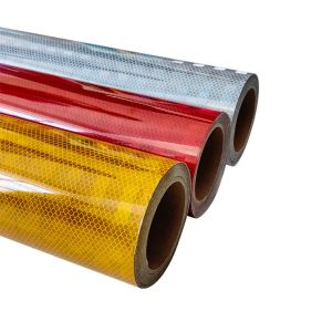 Metallized Silver Micro Prismatic Reflective Sheeting Vinyl Strong Flexibility