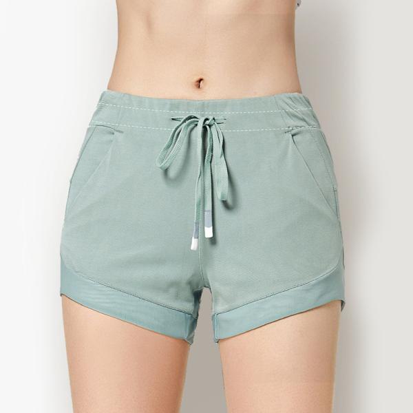 Oem Factory Manufacturer Custom Logo Women Anti Wrinkle Soft Running Shorts Breathable Yoga Shorts With Pockets