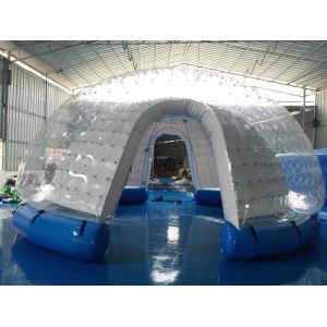 Semi Transparent Inflatable Bubble Tent / Inflatable Yard Tent White PVC