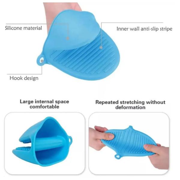 Food Grade Silicone Oven Mitt Heat Resistant Mini Pot Holder for Baking Cooking Accessories