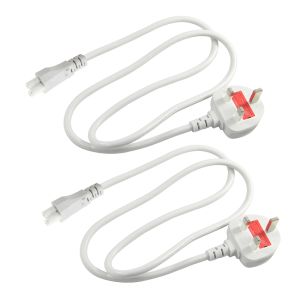 Gray UK to C5 Power Cord 1.5M 3-Prong Cloverleaf Cable 250V 2.5A