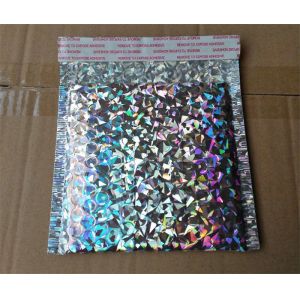 China Shiny Holographic Bubble Envelopes , Express Packing Holographic Poly Mailers on sale