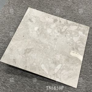 Full Body Gray Color Marble Look Porcelain Glossy Tile For Interior Floor And