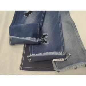 65%Cotton 12.2oz Cotton Rayon Dark Indigo 180cm Denim fabric 10x7 JSD3076B-B