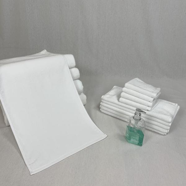 Buy Rectangular Water Absorbent White Cotton Face Towel at wholesale prices