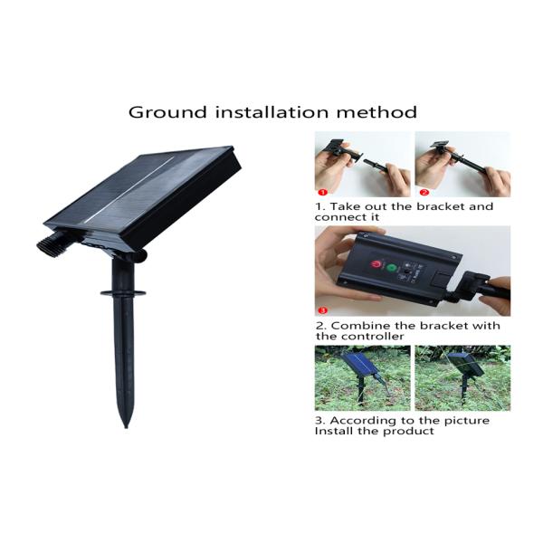 8 Mode Solar Strip Lights outdoor 3500K IP68 Water Resistant With Remote Control