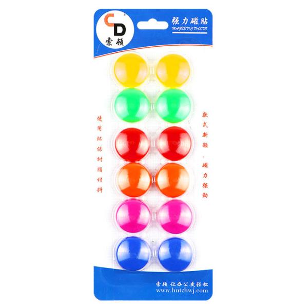Buy Round Plastic Coated Magnets Fashionable Appearance OEM Service at wholesale prices