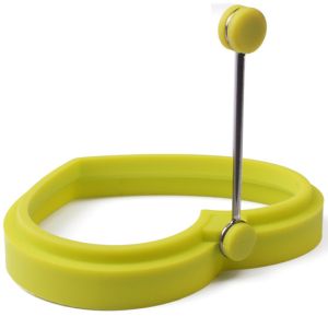 Eco-friendly Heart Shaped Silicone Egg Ring Mould With Handle
