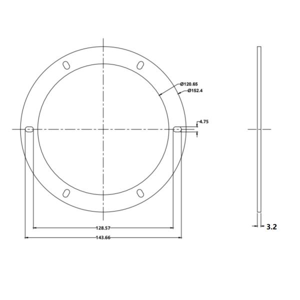 152.4 Dia Mmx 120.65 Dia Mm GASKET Silica Gel For Convection Blower Fan Components Replacement