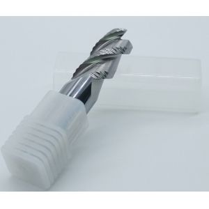 Solid Carbide End Mills For Stainless Steel / HRC45 Rough Cut End Mill With