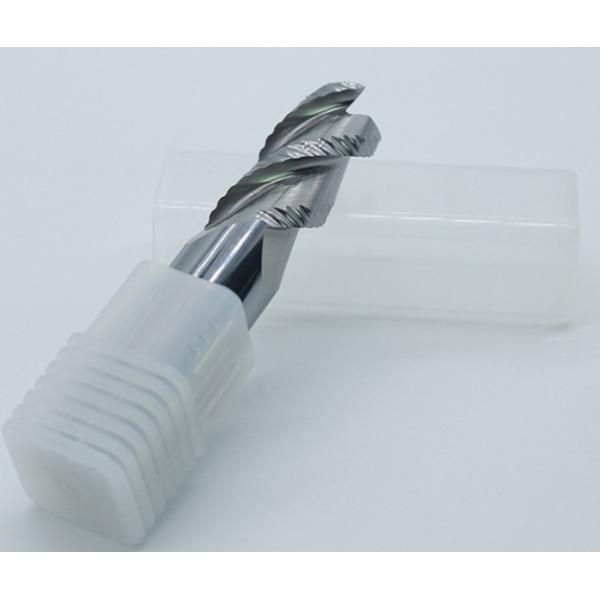Solid Carbide End Mills For Stainless Steel / HRC45 Rough Cut End Mill With